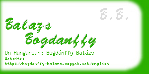 balazs bogdanffy business card